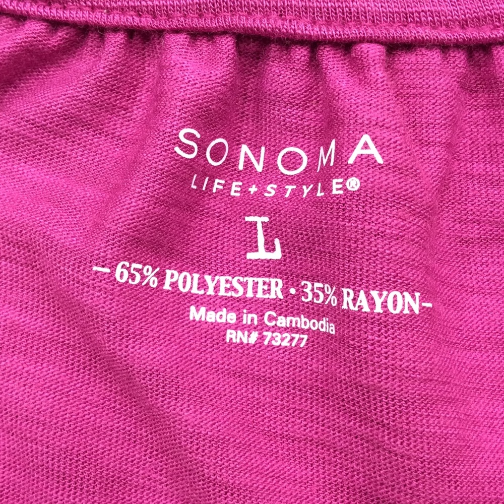 Sonoma Large Raspberry Smocked Tank - Picture 8 of 9